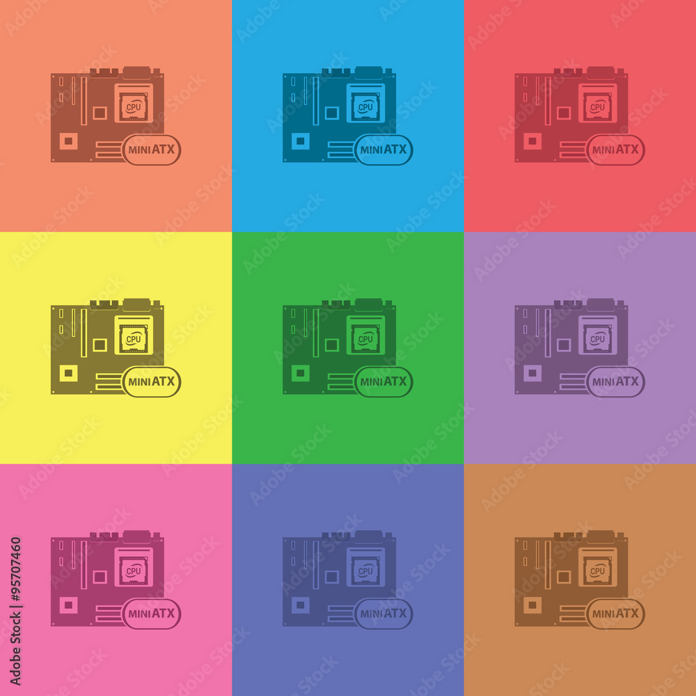 illustration of pc components icon illustration of pc components icon