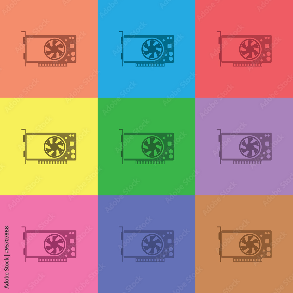 illustration of pc components icon illustration of pc components icon