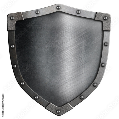 metal medieval shield isolated 