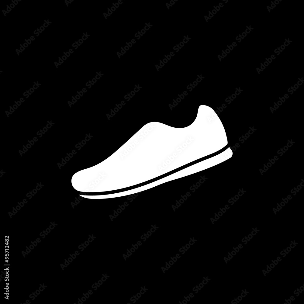 The sneaker icon. Shoes symbol. Flat The sneaker icon. Shoes symbol. Flat