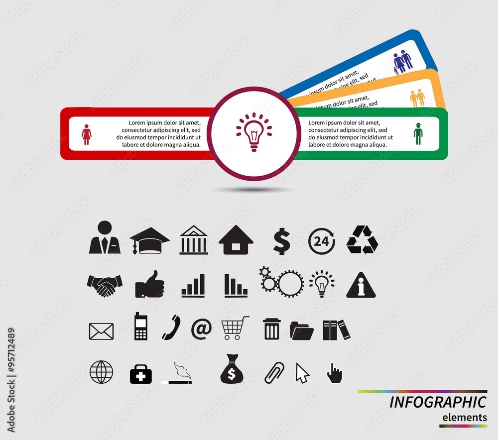 Vector Template for diagram, graph, presentation and round chart