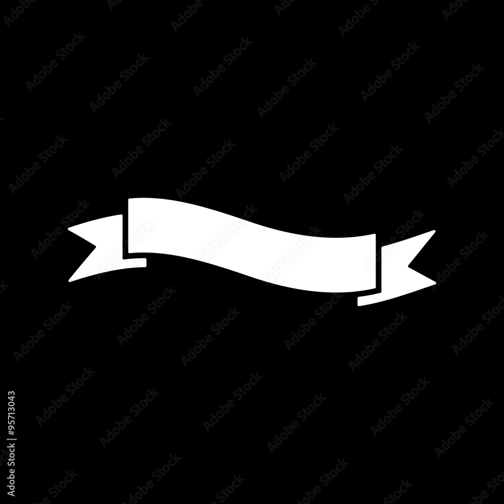 The ribbon icon. Ribbon symbol. Flat The ribbon icon. Ribbon symbol. Flat