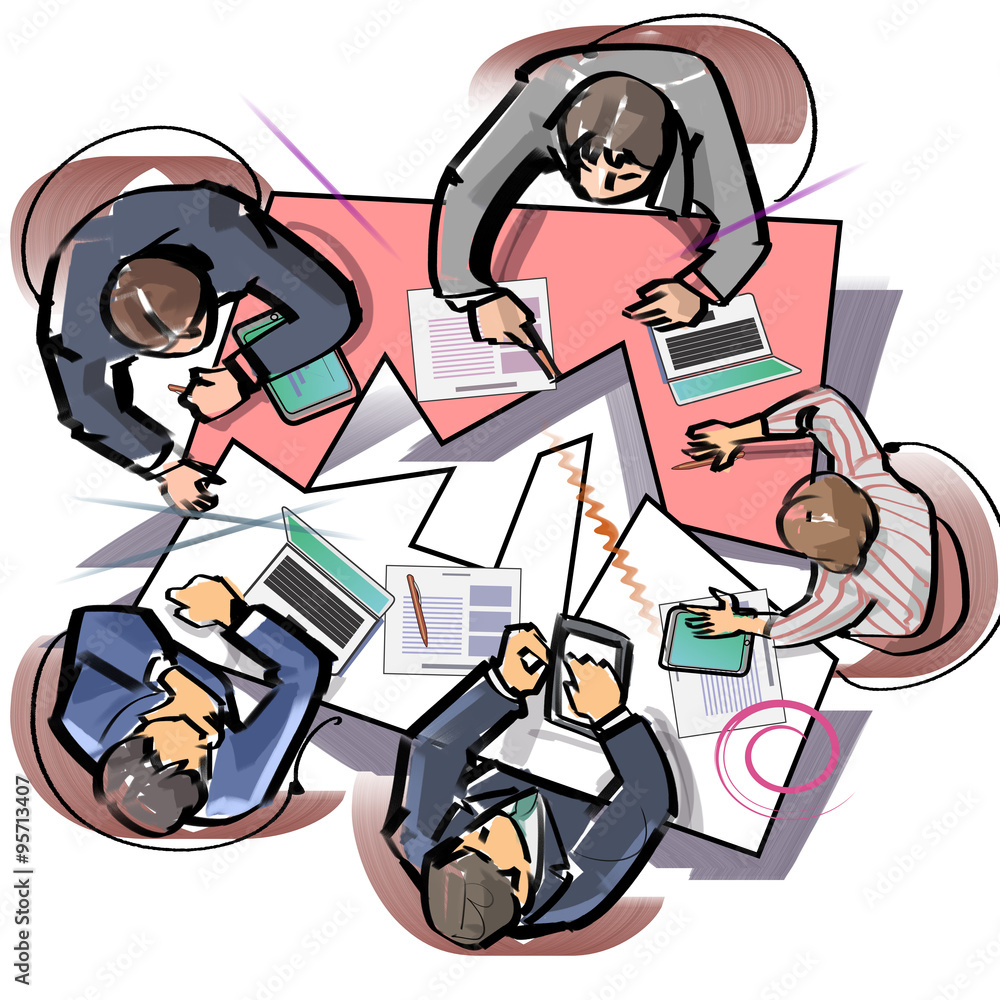 噛み合わない議論 Stock イラスト Adobe Stock