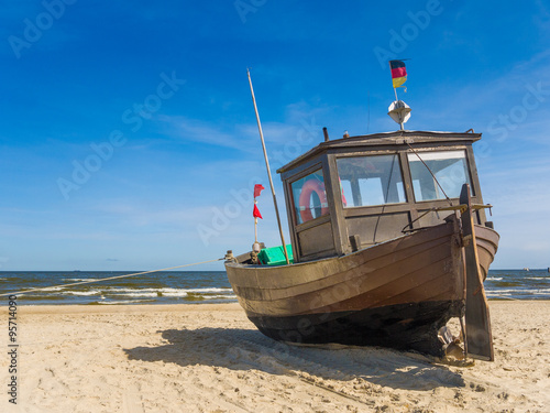 Fischerboot auf Insel Usedom