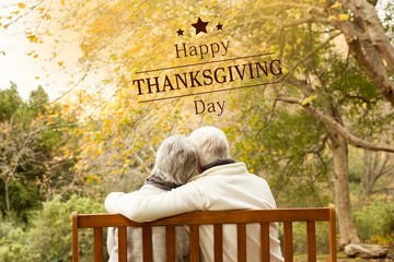 Composite image of happy thanksgiving