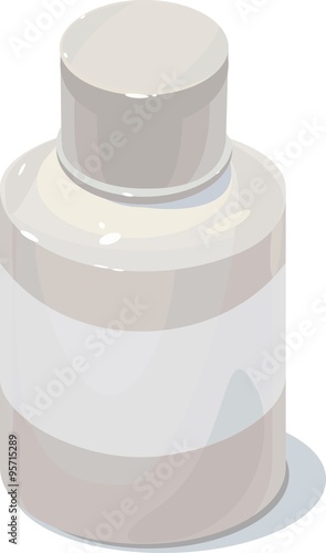 White jar with blank wrapper