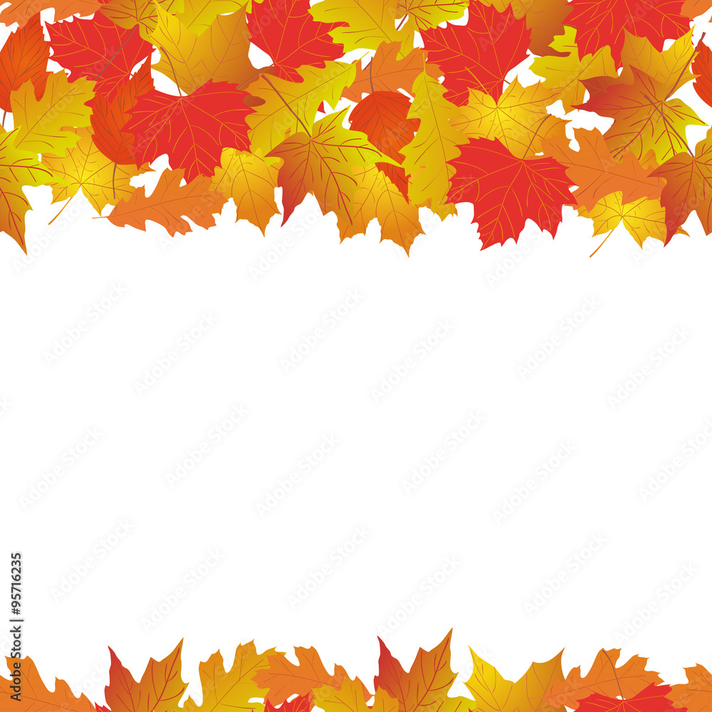 Repeating pattern with autumn leaves bright colors. Repeating pattern with autumn leaves bright colors.
