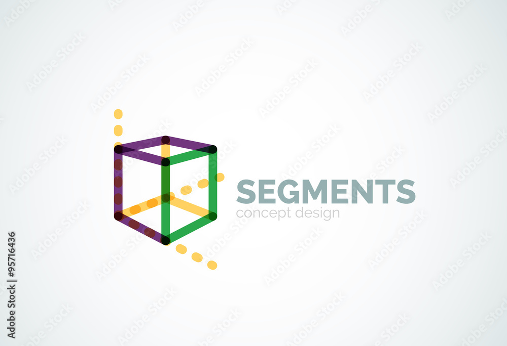 Vector outline minimal abstract geometric logo Vector outline minimal abstract geometric logo
