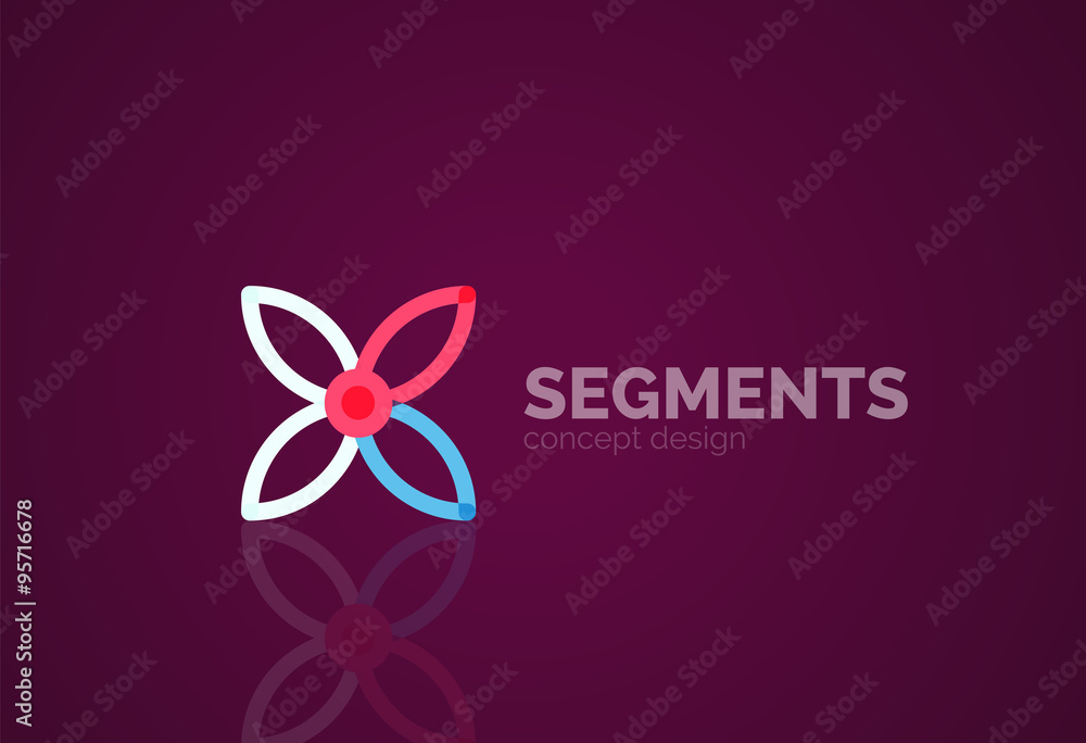 Vector outline minimal abstract geometric logo Vector outline minimal abstract geometric logo
