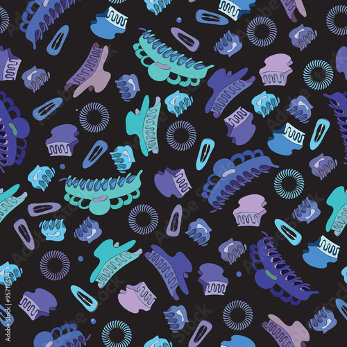 seamless pattern with hairpins