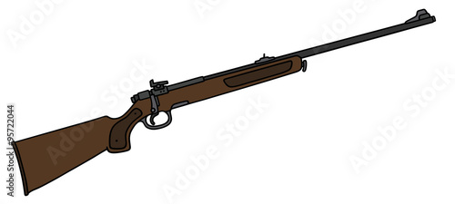 Classic hunting rifle / Hand drawing