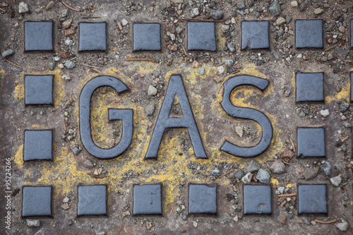 Straßenkappe über Gas Absperrschieber