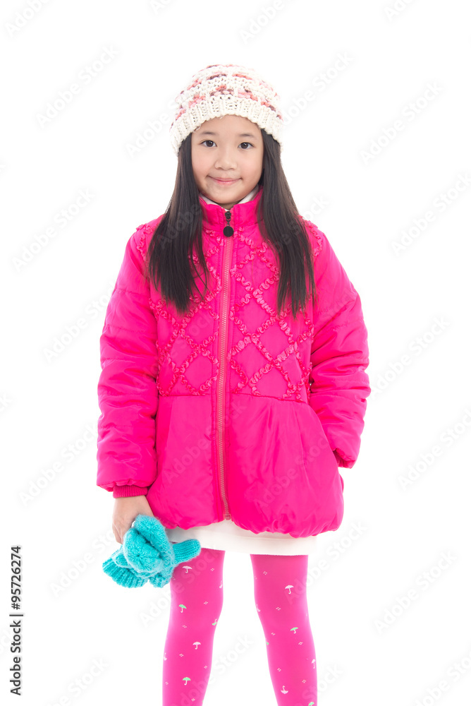 Beautiul asian girl in colorful winter clothes Beautiul asian girl in colorful winter clothes