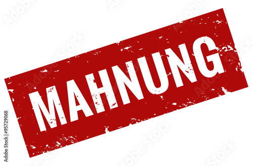 Mahnung Stempel rot