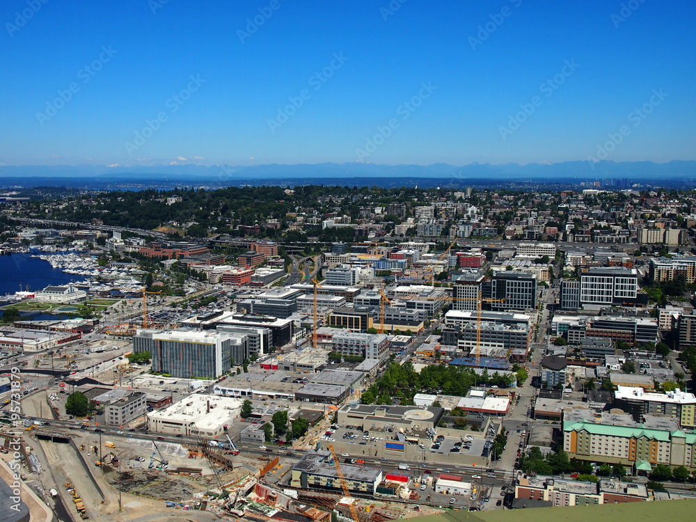 Seattle Downtown Aerial View