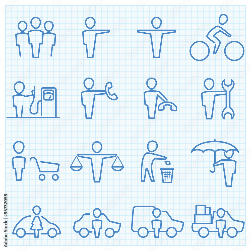 Universal People GUI icons set Universal People GUI icons set