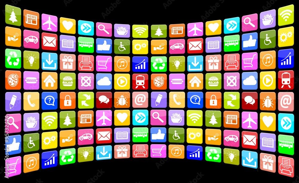 Application Apps App Icon Icons Multimedia Sammlung für Handy o Application Apps App Icon Icons Multimedia Sammlung für Handy o