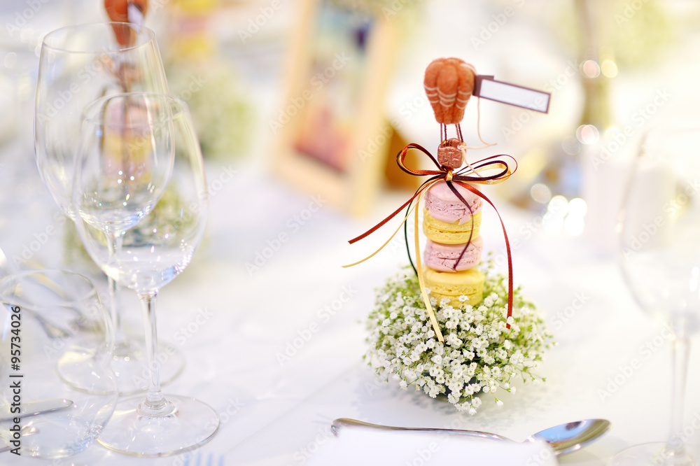 Fototapeta premium Table set for an event party or wedding reception
