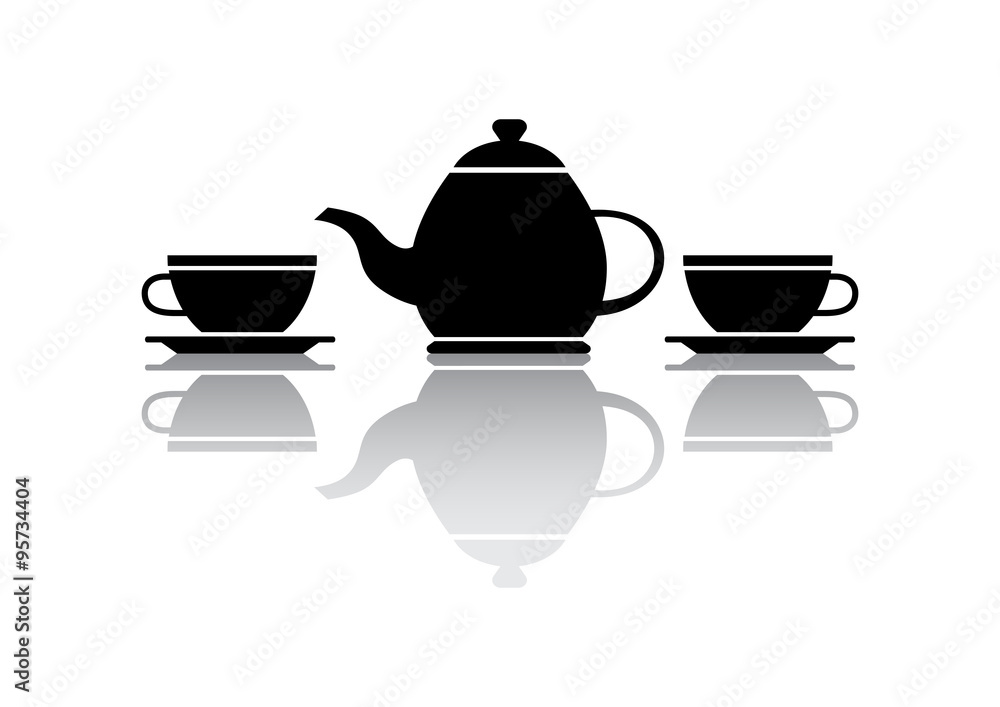 Tea vector icon on white background Tea vector icon on white background