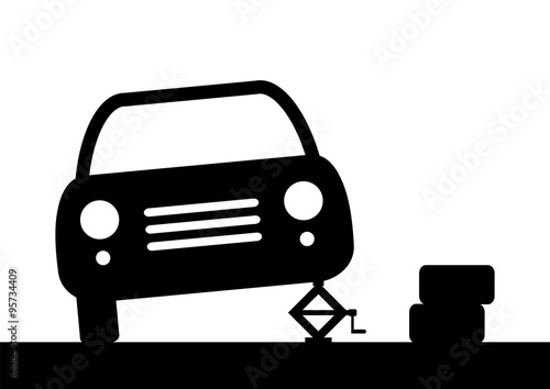 Car vector icon on white background