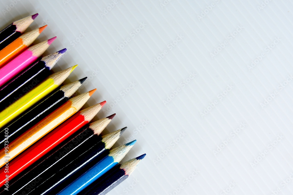 Colorful Pencils with blank space Colorful Pencils with blank space