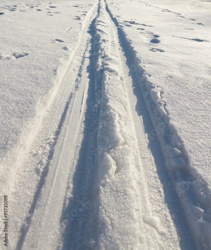 Ski run in an winter. © Ludmila Smite