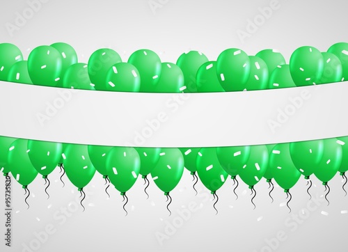 balloons on gray background