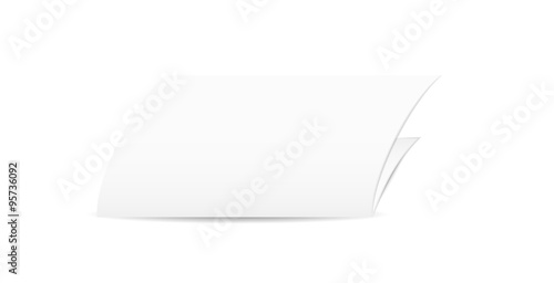 white blank folded paper
