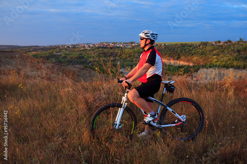 Mountain Bike cyclist riding outdoor