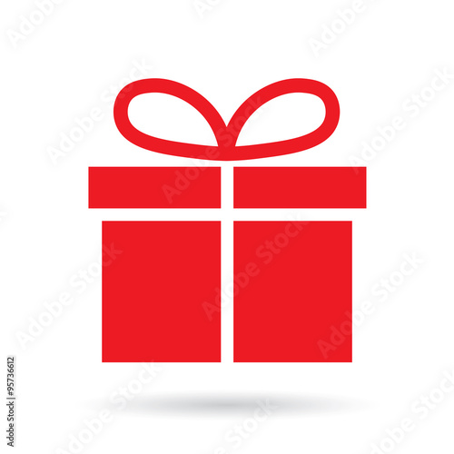 red christmas gift box vector