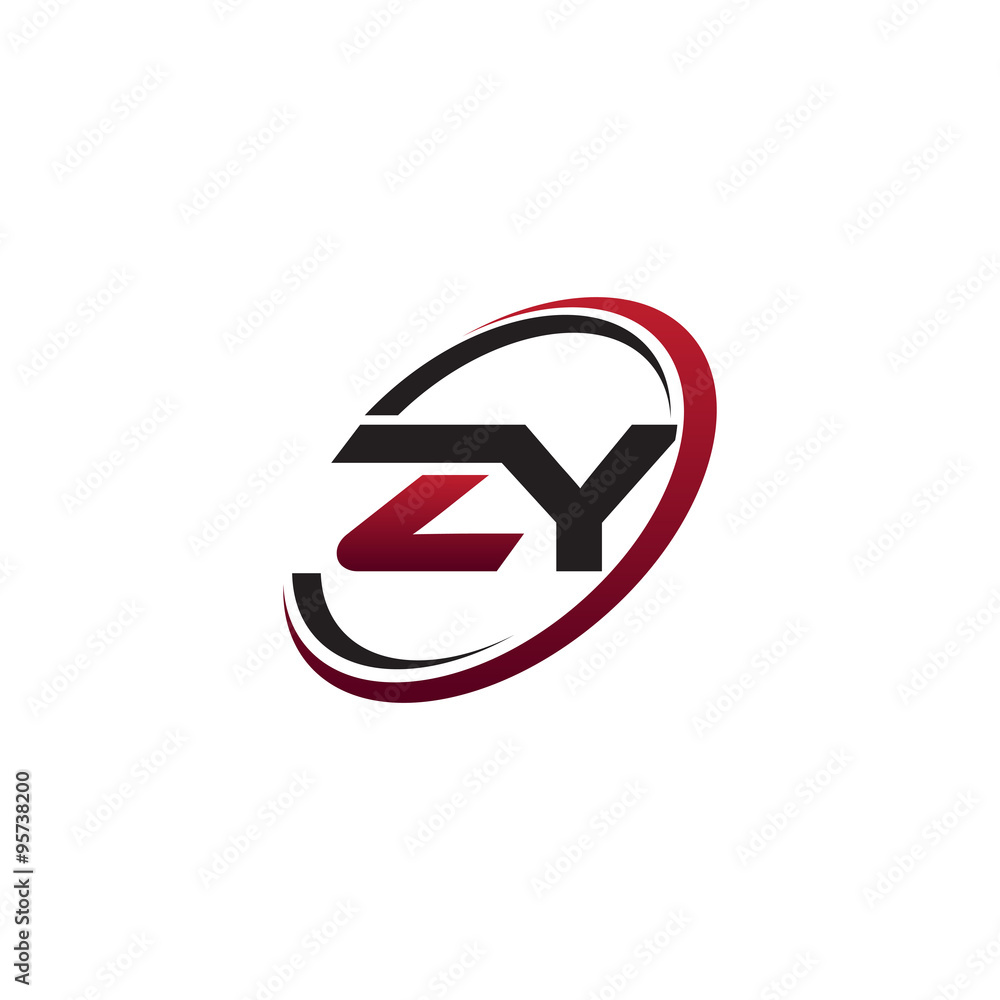Modern Initial Logo Circle ZY Modern Initial Logo Circle ZY