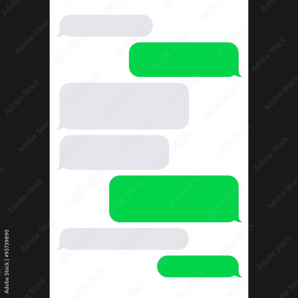 Smartphone SMS Chat Bubbles. Vector Smartphone SMS Chat Bubbles. Vector