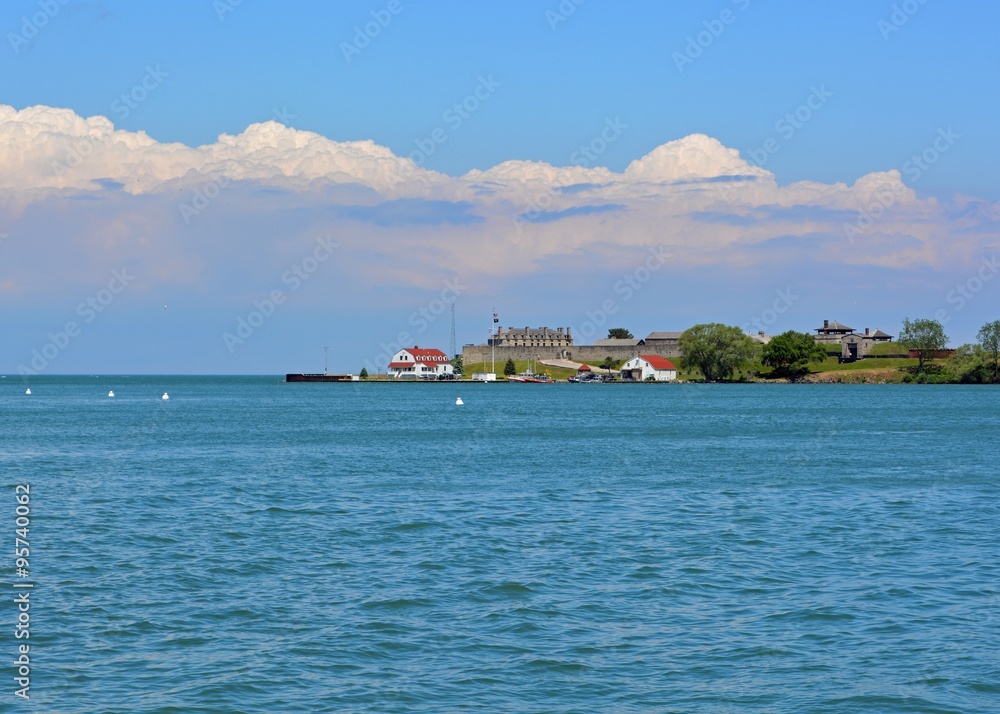 View across the Niagara River, from Niagara on the Lake towards Old Fort Niagara Youngstown, NY