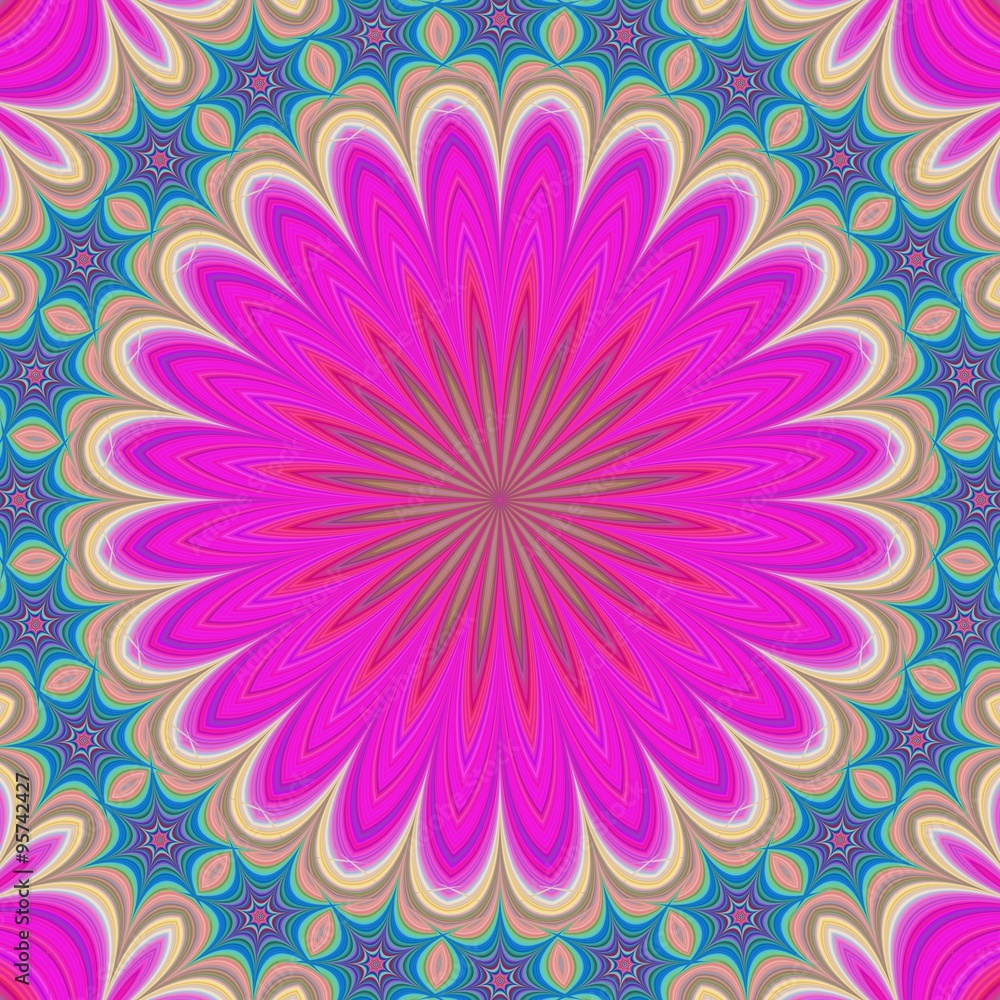 Obraz premium Geometric flower mandala background