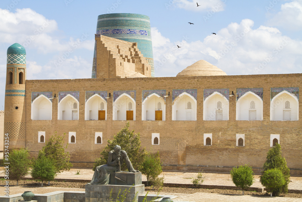 Area in front of the Fortress in the old city of Khiva, Uzbekistan