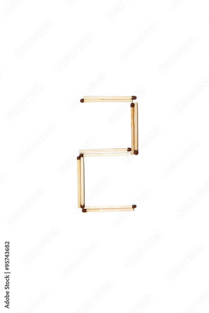 two number made of safety match two number made of safety match