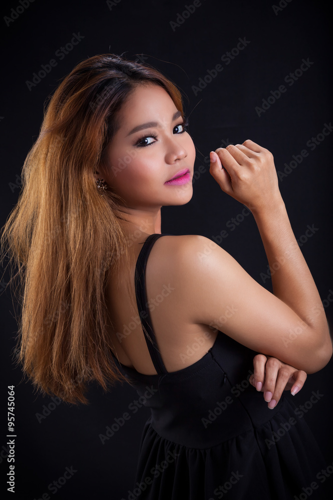 Fototapeta premium Portrait of beautiful Asian girl