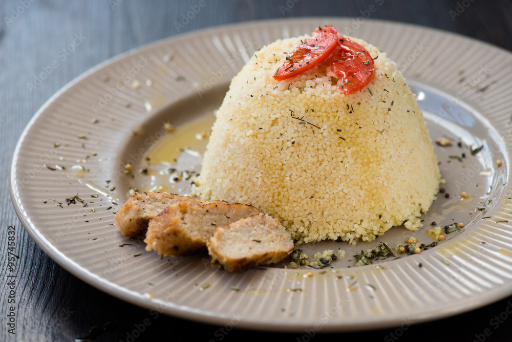 Delicious homemade vegetarian couscous made with bell pepper, to Delicious homemade vegetarian couscous made with bell pepper, to