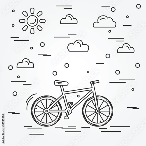 Bicycle. Vector.
