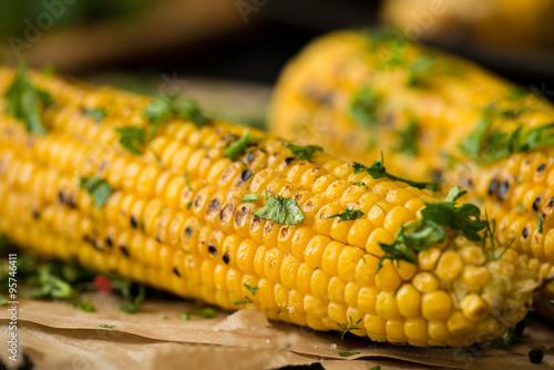 Wallpaper Mural Grilled Corn on the cob with Chili, Cilantro, and Lime Torontodigital.ca