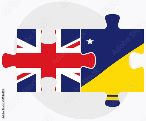 United Kingdom and Tokelau Flags photo