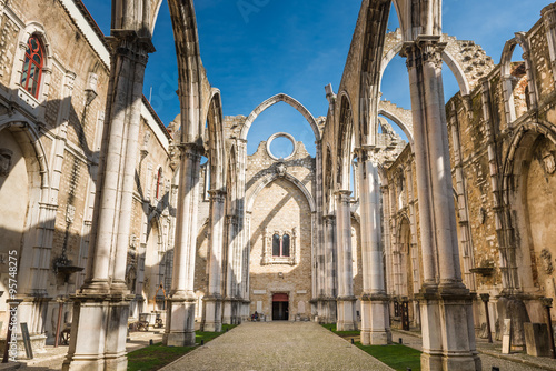 Ruins of Carmo church in Lisbon photo