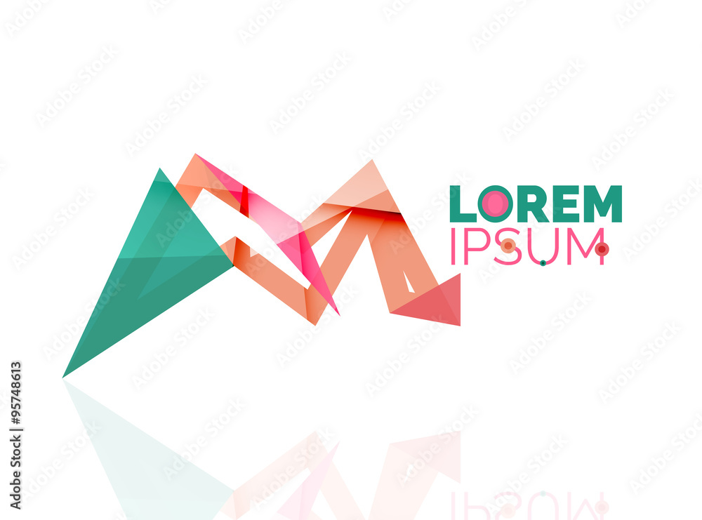 Logo, abstract geometric business icon Logo, abstract geometric business icon