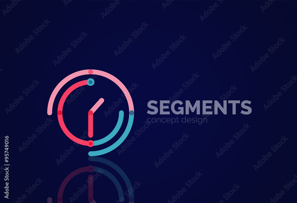 Vector outline minimal abstract geometric logo