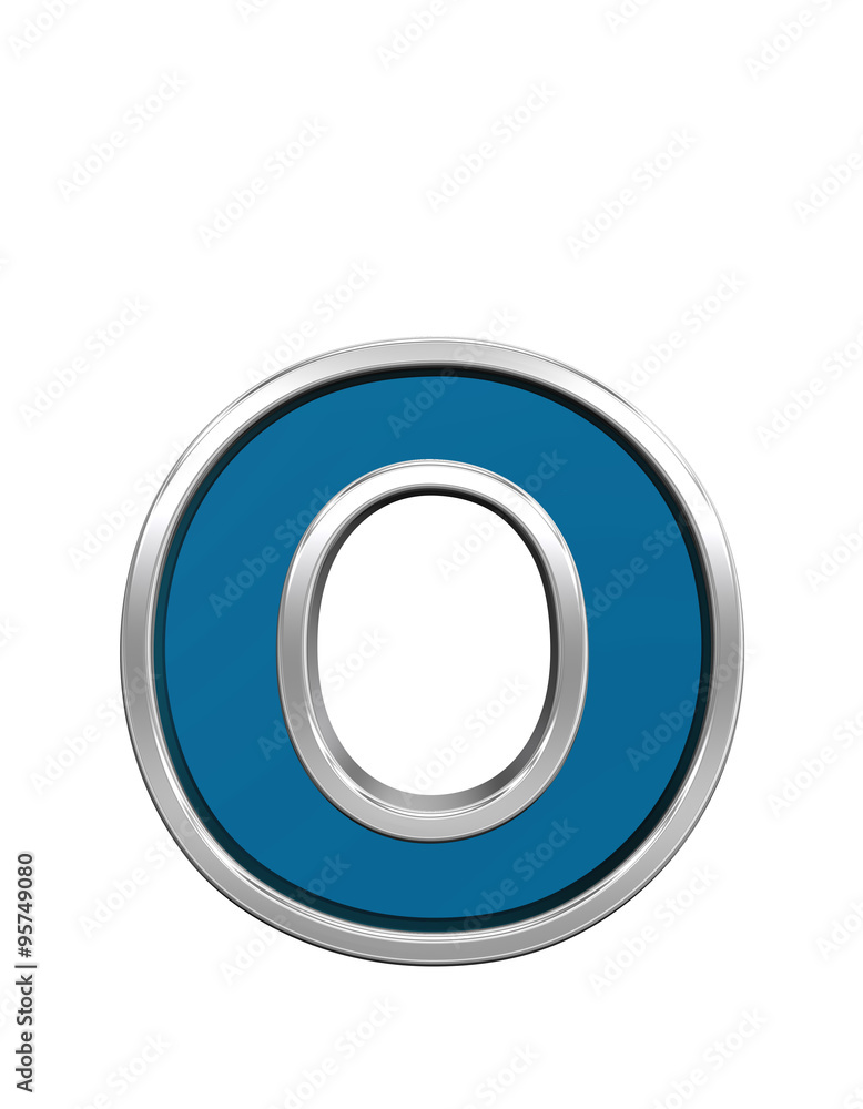 One lower case letter from blue glass with chrome frame alphabet set, isolated on white. Computer generated 3D photo rendering. One lower case letter from blue glass with chrome frame alphabet set, isolated on white. Computer generated 3D photo rendering.