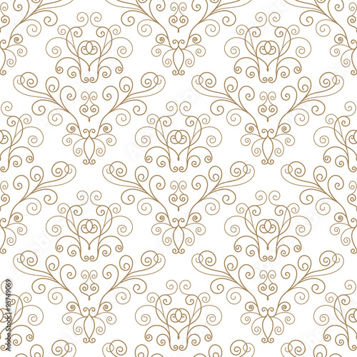 Curly seamless pattern