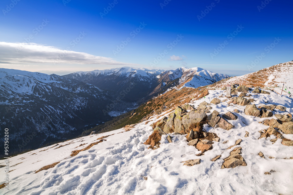 Tatra mountains in snowy winter time, Kasprowy Wierch, Poland