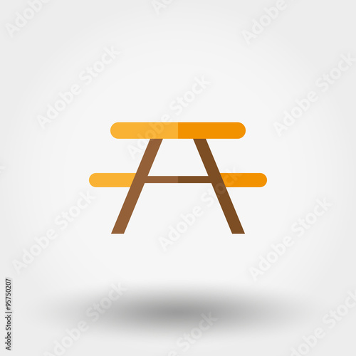 Camping table icon.