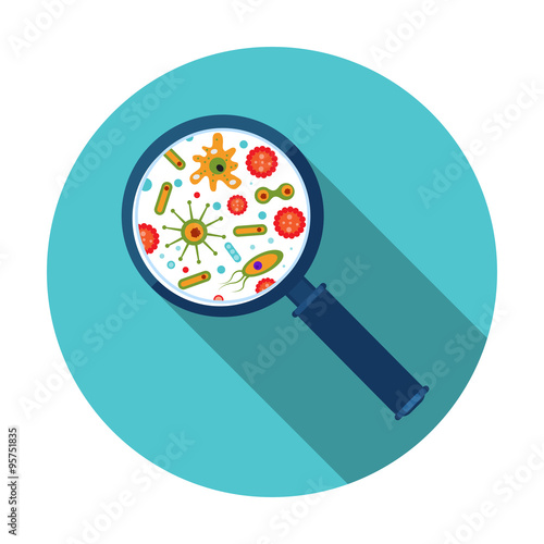 Magnifier and bacteria