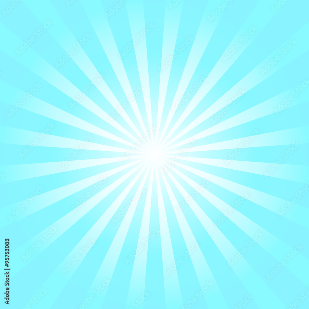 Light blue sunburst background. Vector illustration Light blue sunburst background. Vector illustration